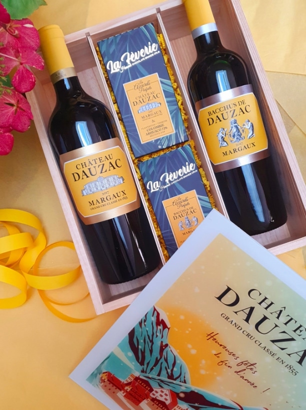 Coffret de 2 bouteilles de vin Château Dauzac